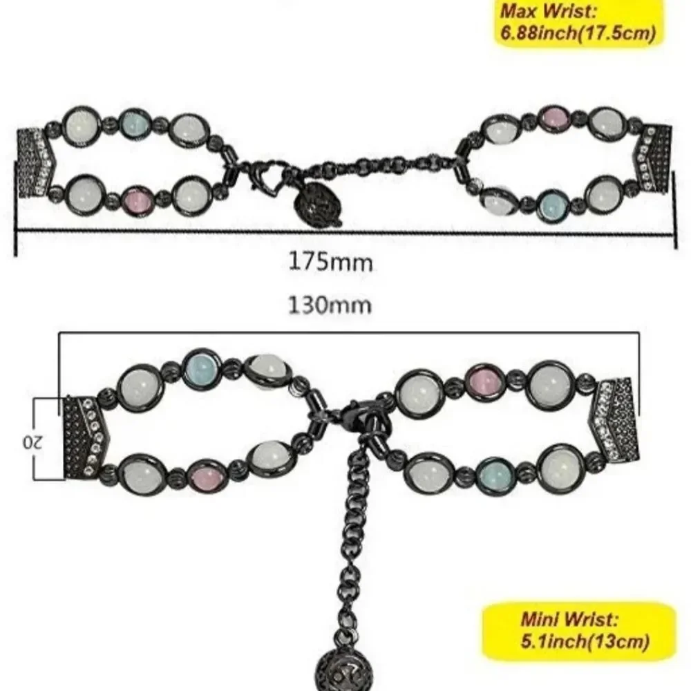Luminous Beaded Bracelet Watchband SILVER 20mm SAMSUNG ANDROID NEW FANCY BANDS